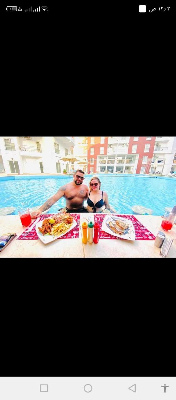 شقه بغرفه نوم واحده في الغردقه منتجع أكوا بالمز قبل الجونه Hurghada Eksteriør billede